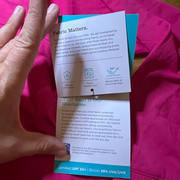 NWT Coolibar diamond swim cove jacket pink xl - Picture 3 of 9